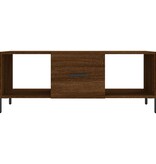 VidaXL Salontafel 102x50x40 cm bewerkt hout bruineikenkleurig