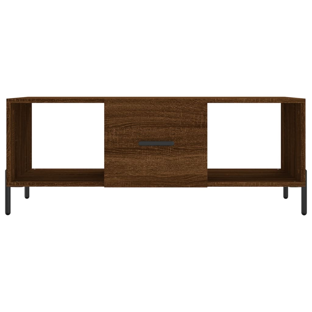 VidaXL Salontafel 102x50x40 cm bewerkt hout bruineikenkleurig