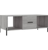 VidaXL Salontafel 102x50x40 cm bewerkt hout grijs sonoma eikenkleurig