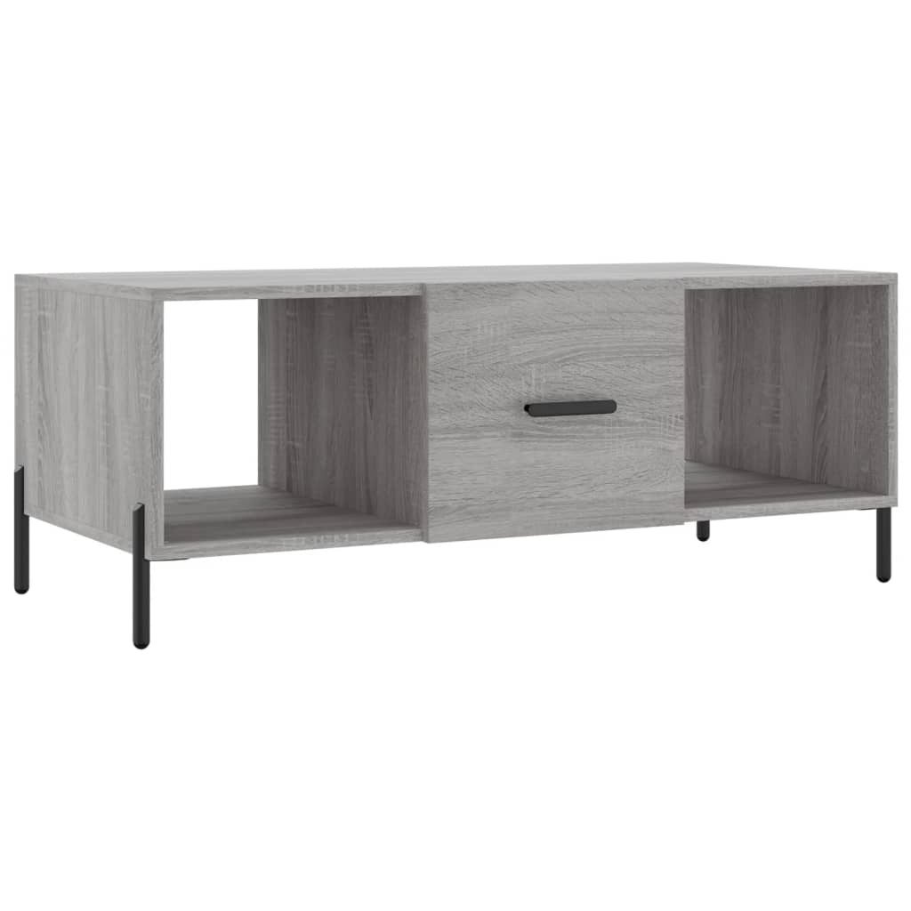 VidaXL Salontafel 102x50x40 cm bewerkt hout grijs sonoma eikenkleurig