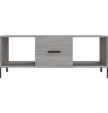 VidaXL Salontafel 102x50x40 cm bewerkt hout grijs sonoma eikenkleurig