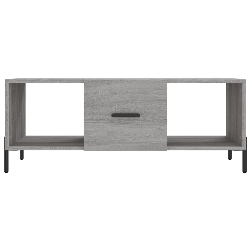 VidaXL Salontafel 102x50x40 cm bewerkt hout grijs sonoma eikenkleurig