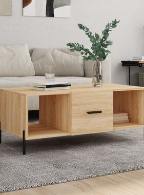 VidaXL Salontafel 102x50x40 cm bewerkt hout sonoma eikenkleurig