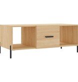 VidaXL Salontafel 102x50x40 cm bewerkt hout sonoma eikenkleurig
