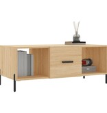 VidaXL Salontafel 102x50x40 cm bewerkt hout sonoma eikenkleurig
