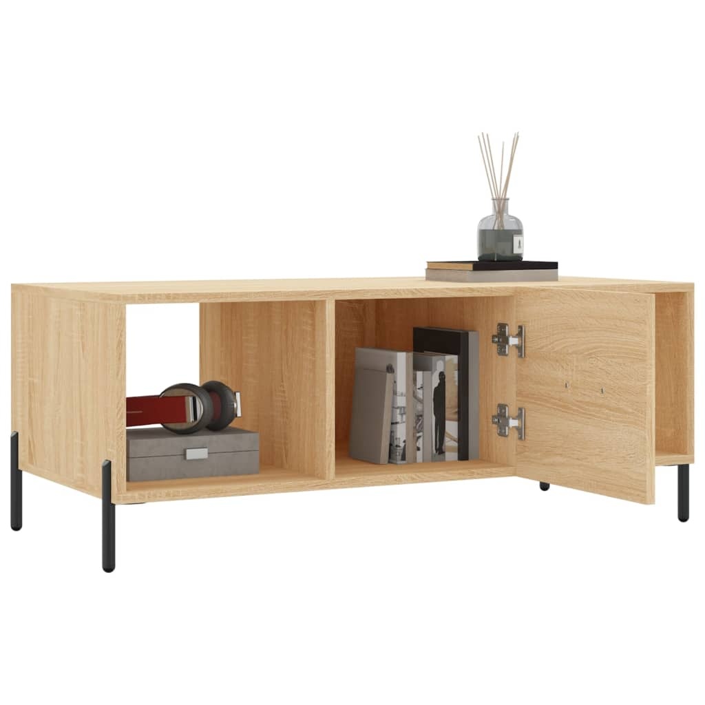 VidaXL Salontafel 102x50x40 cm bewerkt hout sonoma eikenkleurig