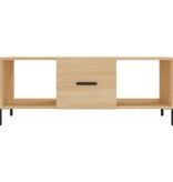 VidaXL Salontafel 102x50x40 cm bewerkt hout sonoma eikenkleurig