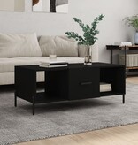 VidaXL Salontafel 102x50x40 cm bewerkt hout zwart