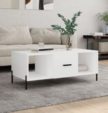VidaXL Salontafel 102x50x40 cm bewerkt hout wit