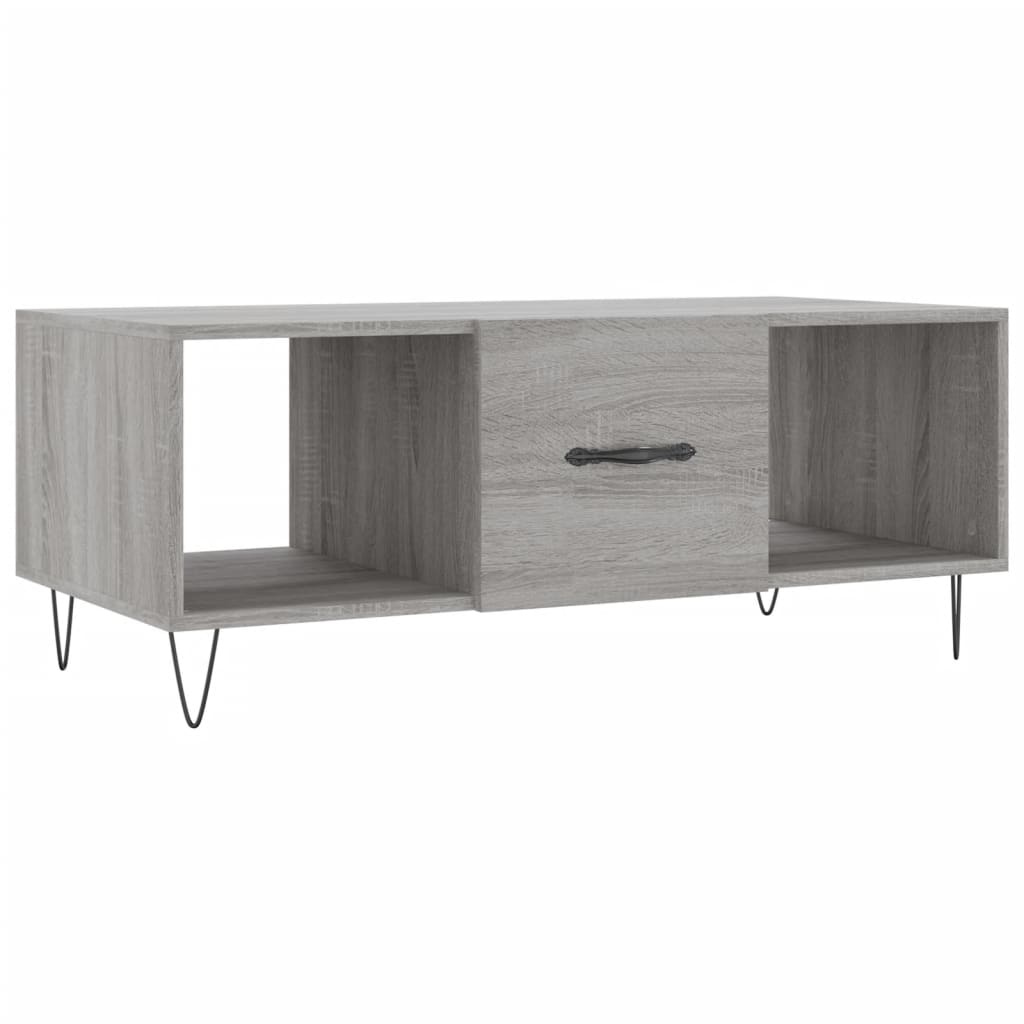 VidaXL Salontafel 102x50x40 cm bewerkt hout grijs sonoma eikenkleurig