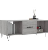 VidaXL Salontafel 102x50x40 cm bewerkt hout grijs sonoma eikenkleurig
