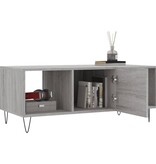 VidaXL Salontafel 102x50x40 cm bewerkt hout grijs sonoma eikenkleurig