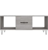 VidaXL Salontafel 102x50x40 cm bewerkt hout grijs sonoma eikenkleurig