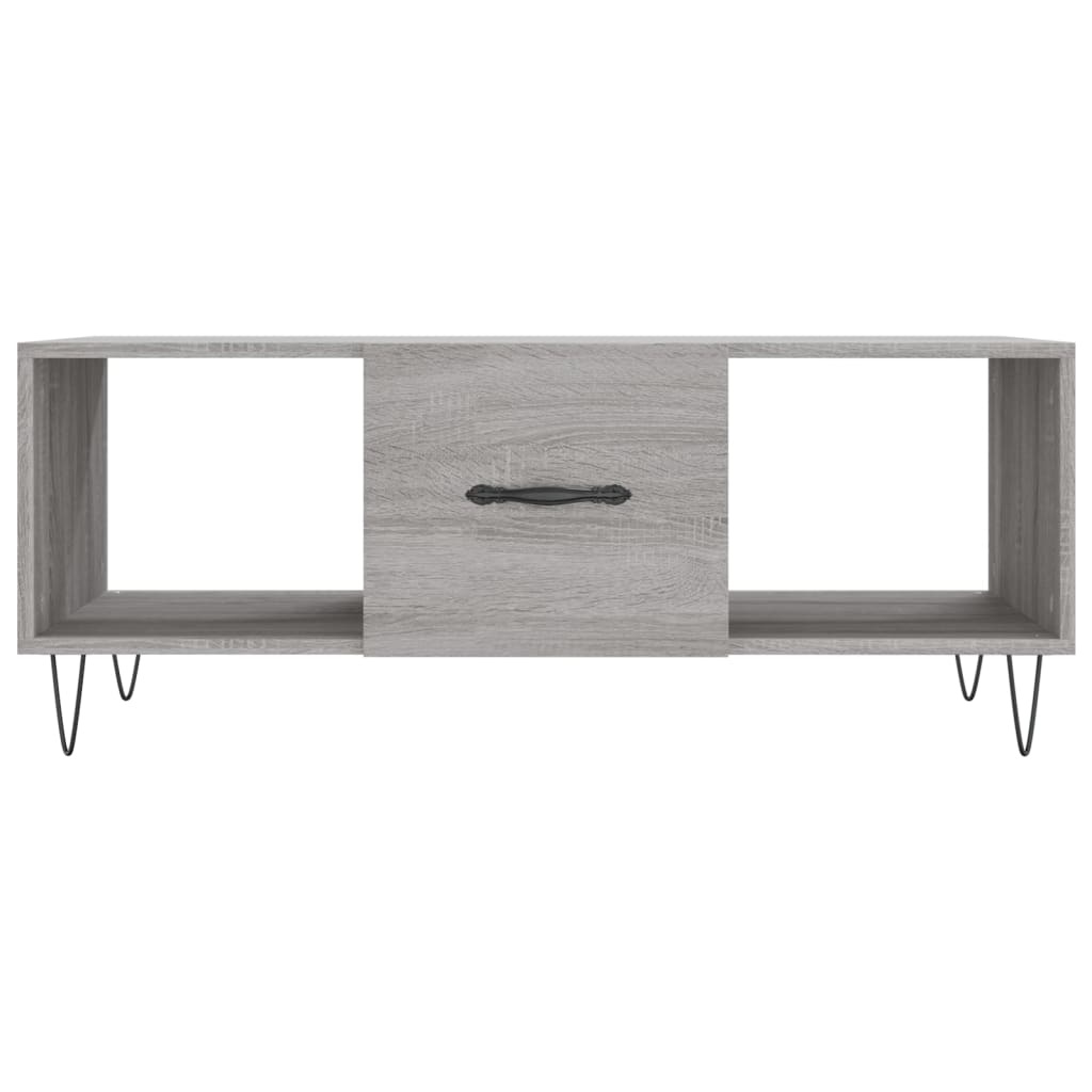 VidaXL Salontafel 102x50x40 cm bewerkt hout grijs sonoma eikenkleurig