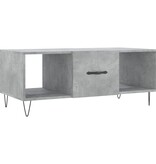 VidaXL Salontafel 102x50x40 cm bewerkt hout betongrijs
