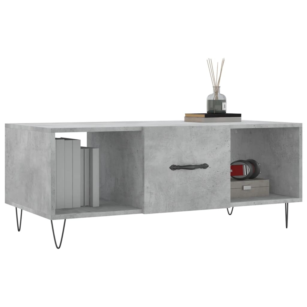 VidaXL Salontafel 102x50x40 cm bewerkt hout betongrijs