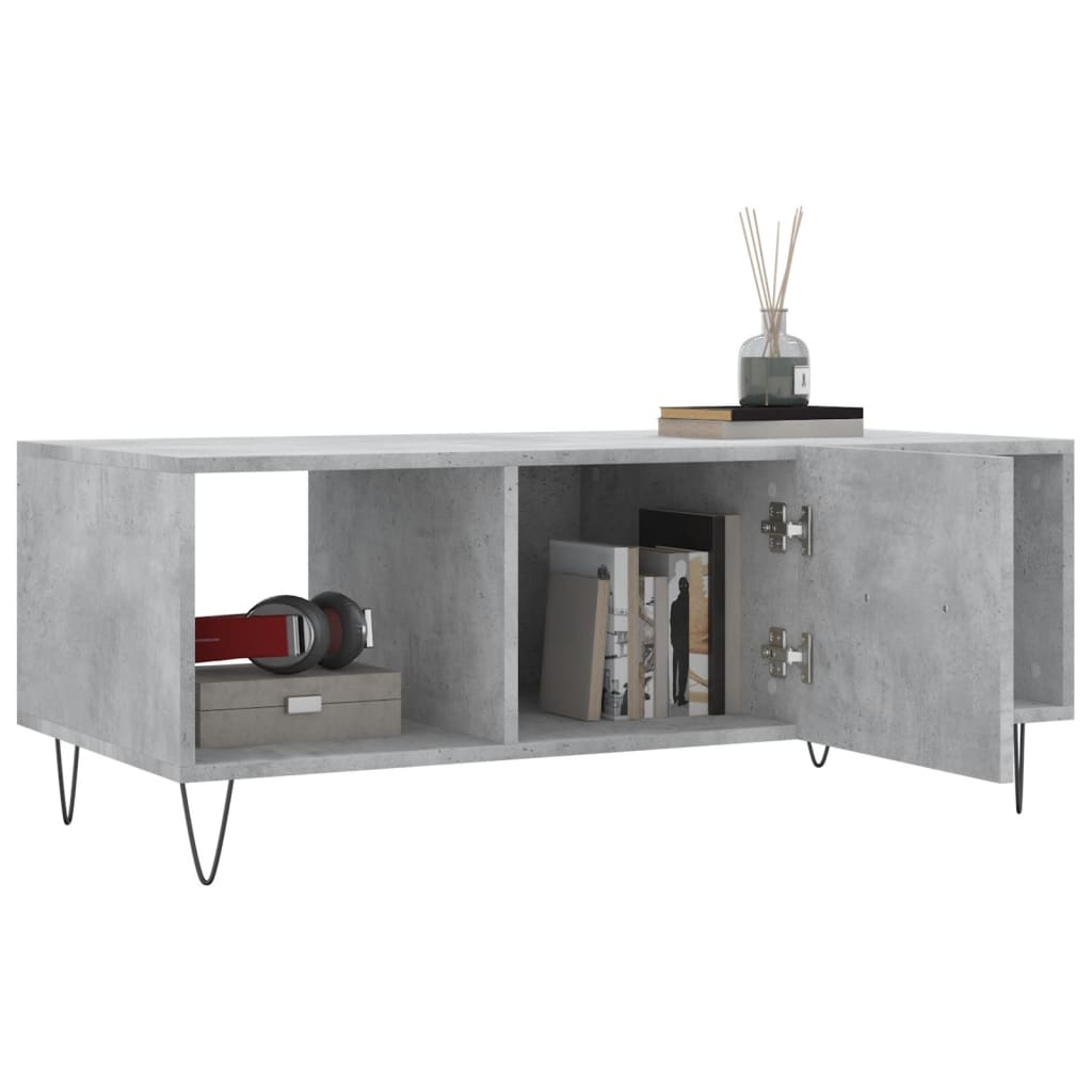VidaXL Salontafel 102x50x40 cm bewerkt hout betongrijs