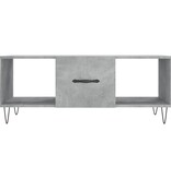 VidaXL Salontafel 102x50x40 cm bewerkt hout betongrijs