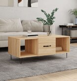 VidaXL Salontafel 102x50x40 cm bewerkt hout sonoma eikenkleurig