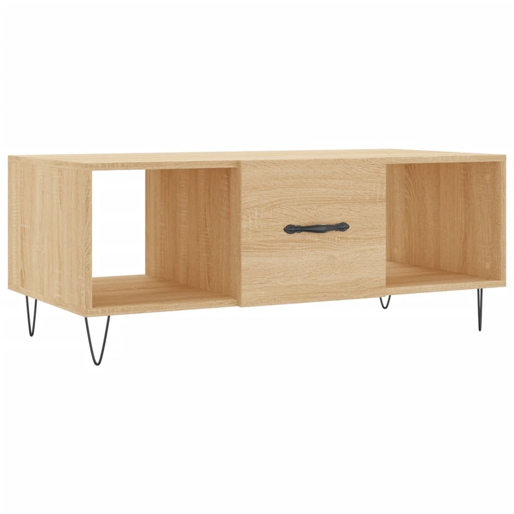 VidaXL Salontafel 102x50x40 cm bewerkt hout sonoma eikenkleurig