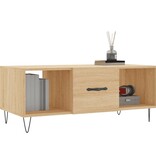 VidaXL Salontafel 102x50x40 cm bewerkt hout sonoma eikenkleurig