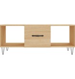 VidaXL Salontafel 102x50x40 cm bewerkt hout sonoma eikenkleurig