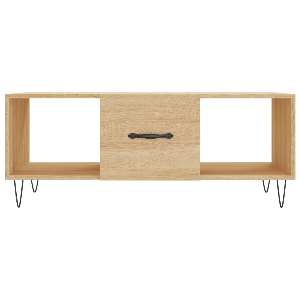 VidaXL Salontafel 102x50x40 cm bewerkt hout sonoma eikenkleurig