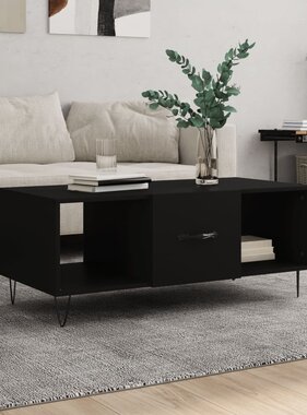 VidaXL Salontafel 102x50x40 cm bewerkt hout zwart