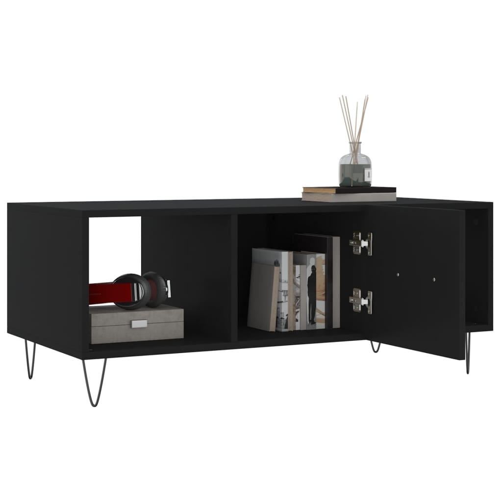 VidaXL Salontafel 102x50x40 cm bewerkt hout zwart