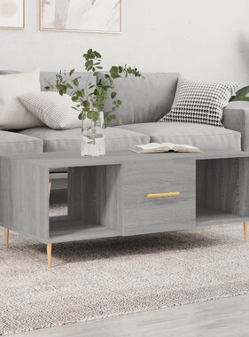VidaXL Salontafel 102x50x40 cm bewerkt hout grijs sonoma eikenkleurig