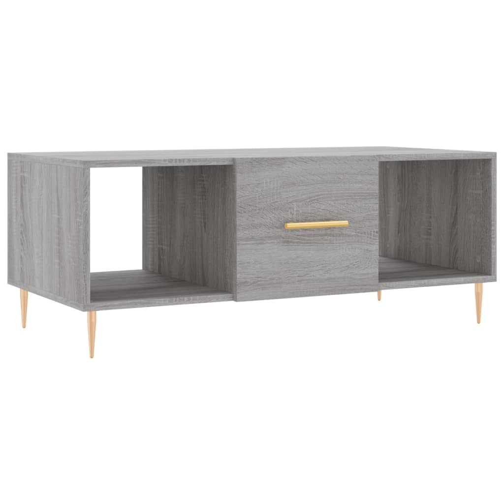 VidaXL Salontafel 102x50x40 cm bewerkt hout grijs sonoma eikenkleurig