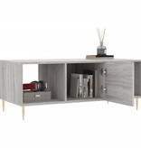 VidaXL Salontafel 102x50x40 cm bewerkt hout grijs sonoma eikenkleurig