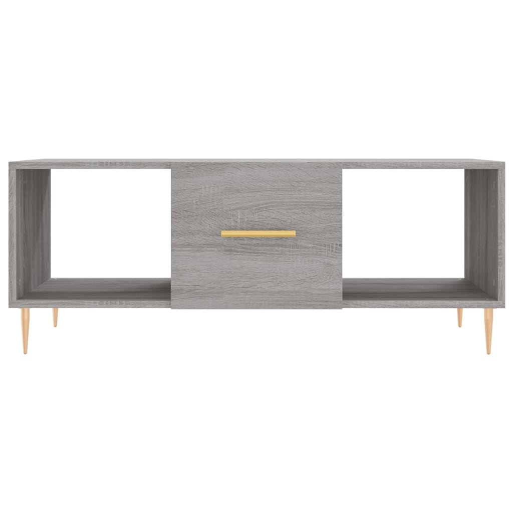 VidaXL Salontafel 102x50x40 cm bewerkt hout grijs sonoma eikenkleurig