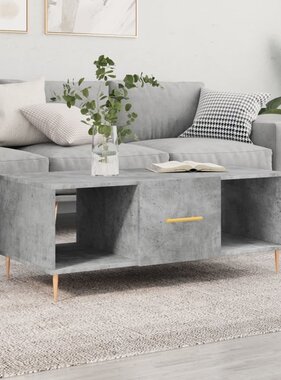 VidaXL Salontafel 102x50x40 cm bewerkt hout betongrijs