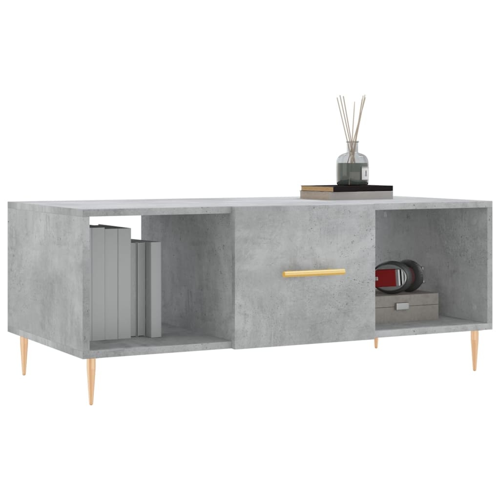 VidaXL Salontafel 102x50x40 cm bewerkt hout betongrijs