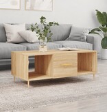 VidaXL Salontafel 102x50x40 cm bewerkt hout sonoma eikenkleurig