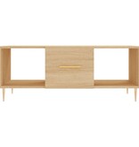 VidaXL Salontafel 102x50x40 cm bewerkt hout sonoma eikenkleurig