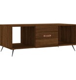VidaXL Salontafel 102x50x40 cm bewerkt hout bruineikenkleurig