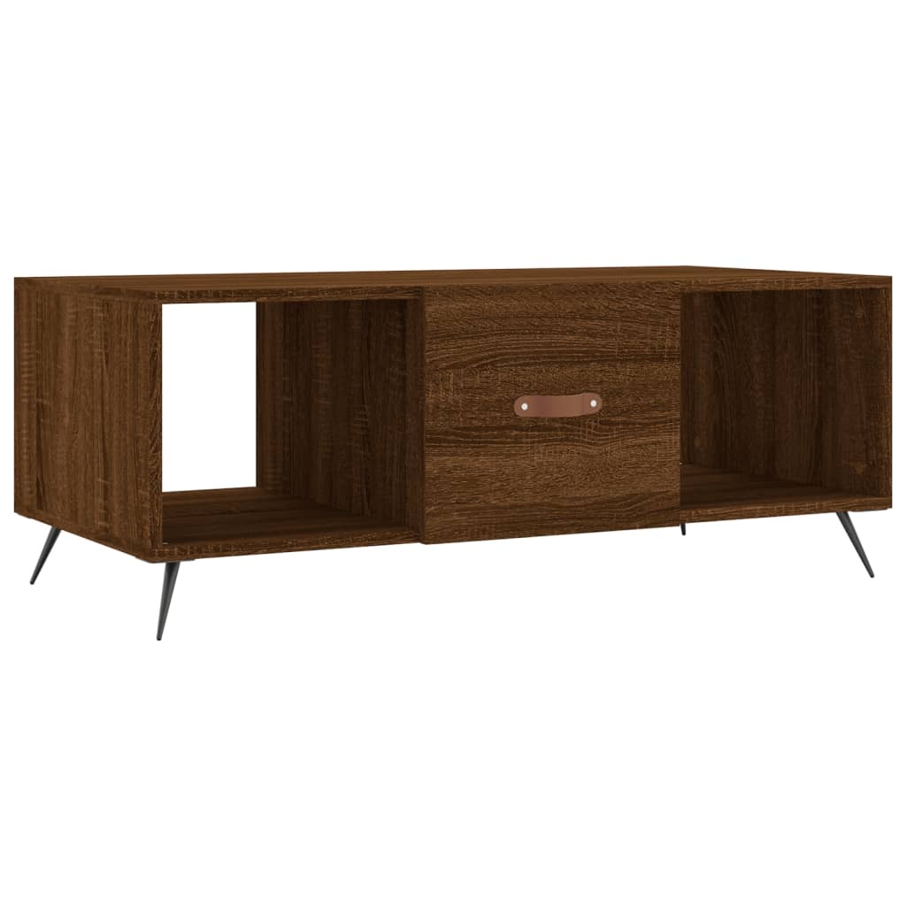 VidaXL Salontafel 102x50x40 cm bewerkt hout bruineikenkleurig
