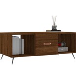 VidaXL Salontafel 102x50x40 cm bewerkt hout bruineikenkleurig