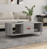 VidaXL Salontafel 102x50x40 cm bewerkt hout grijs sonoma eikenkleurig