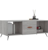 VidaXL Salontafel 102x50x40 cm bewerkt hout grijs sonoma eikenkleurig