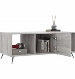 VidaXL Salontafel 102x50x40 cm bewerkt hout grijs sonoma eikenkleurig