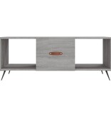 VidaXL Salontafel 102x50x40 cm bewerkt hout grijs sonoma eikenkleurig