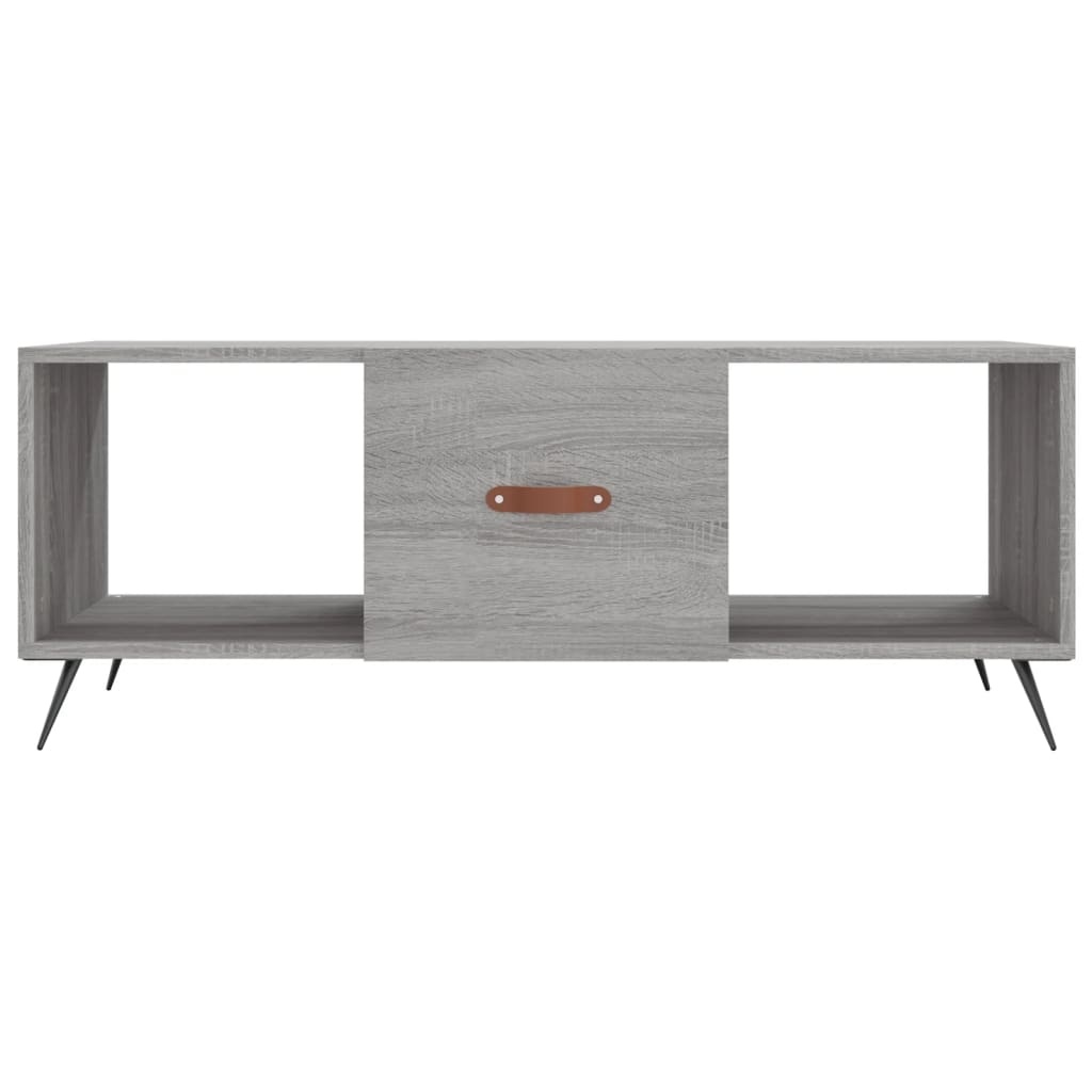 VidaXL Salontafel 102x50x40 cm bewerkt hout grijs sonoma eikenkleurig