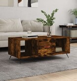 VidaXL Salontafel 102x50x40 cm bewerkt hout gerookt eikenkleurig