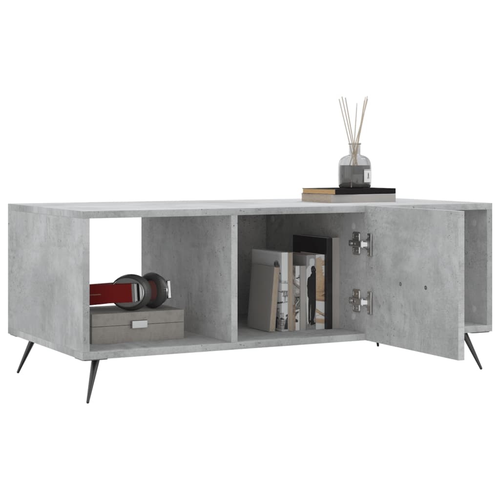 VidaXL Salontafel 102x50x40 cm bewerkt hout betongrijs