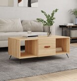 VidaXL Salontafel 102x50x40 cm bewerkt hout sonoma eikenkleurig