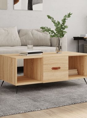 VidaXL Salontafel 102x50x40 cm bewerkt hout sonoma eikenkleurig