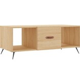 VidaXL Salontafel 102x50x40 cm bewerkt hout sonoma eikenkleurig
